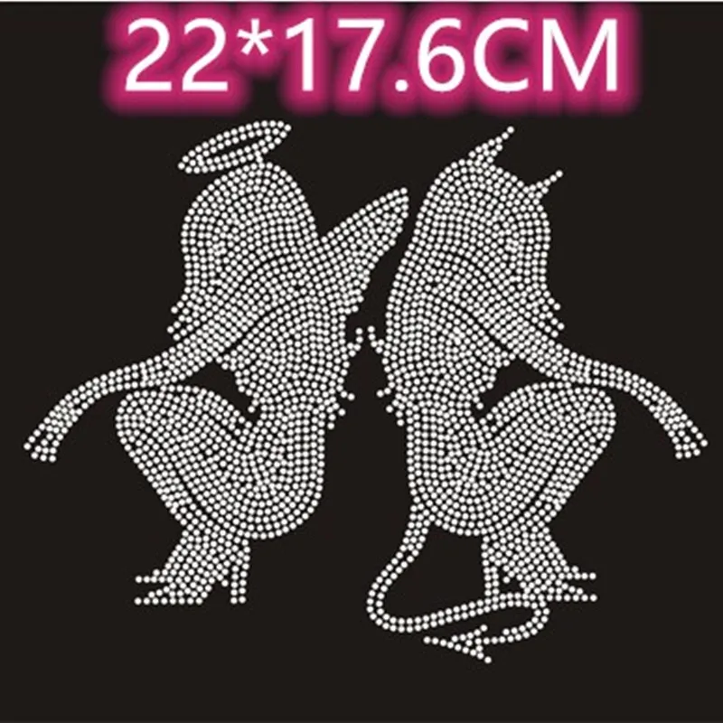 Angel patches sticker hotfix rhinestones motif heat transfer iron on design iron on rhinestone motifs for shirt