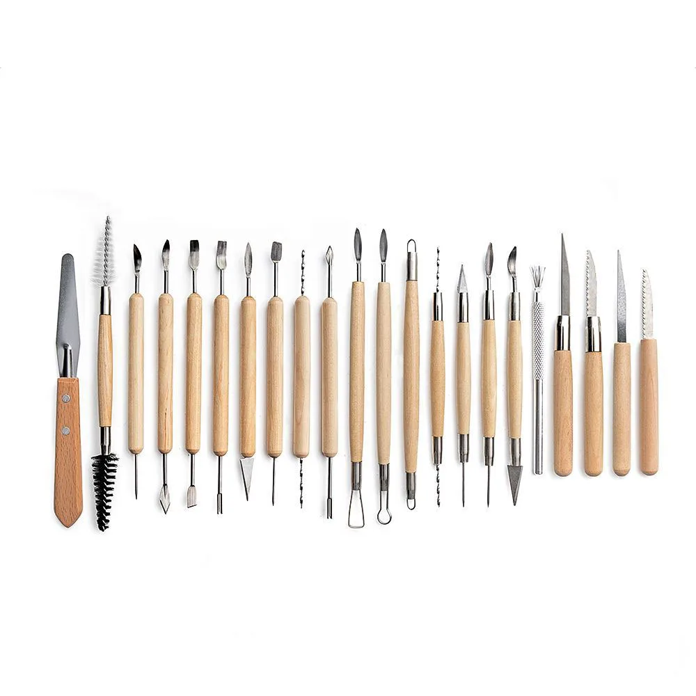 52pcs Tools For Ceramics Clay Sculpture Tools Polymer Shapers Craft Sculpting Pottery Modeling Carved Smoothing Wax Kit