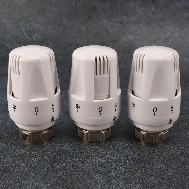 3Pcs Thermostat Radiator Valve TRV Thermostatic Head Radiator M30 X 1.5 Radiator Valve Replacement Head Radiator Valve