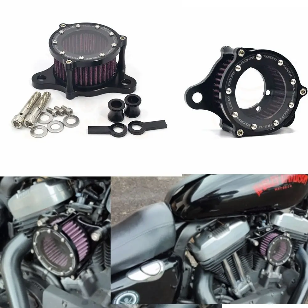 

Motorcycle Air Filter CNC Air Cleaner Intake System Kit For Harley Sportster XL883 XL1200 Iron 883 48 72 1991-2023 Accessories
