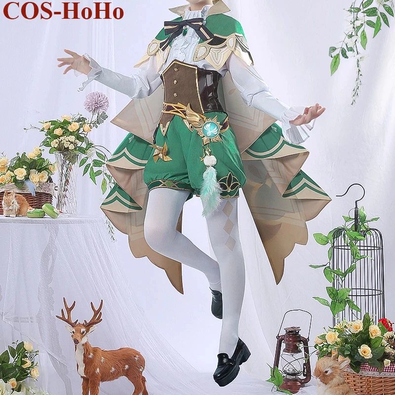 

COS-HoHo Hot Anime Genshin Impact Venti Game Suit Gorgeous Lovely Uniform Cosplay Costume Halloween Party Outfit For Women NEW