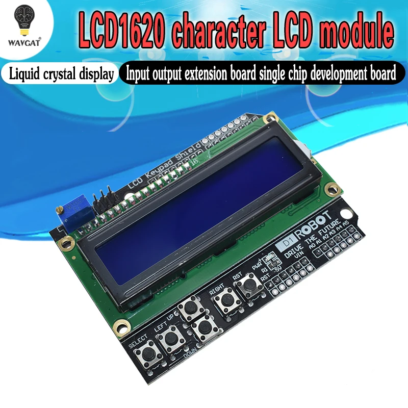 1 sztuk klawiatura LCD tarcza LCD1602 LCD 1602 moduł wyświetlacza dla Arduino ATMEGA328 ATMEGA2560 raspberry pi UNO niebieski ekran