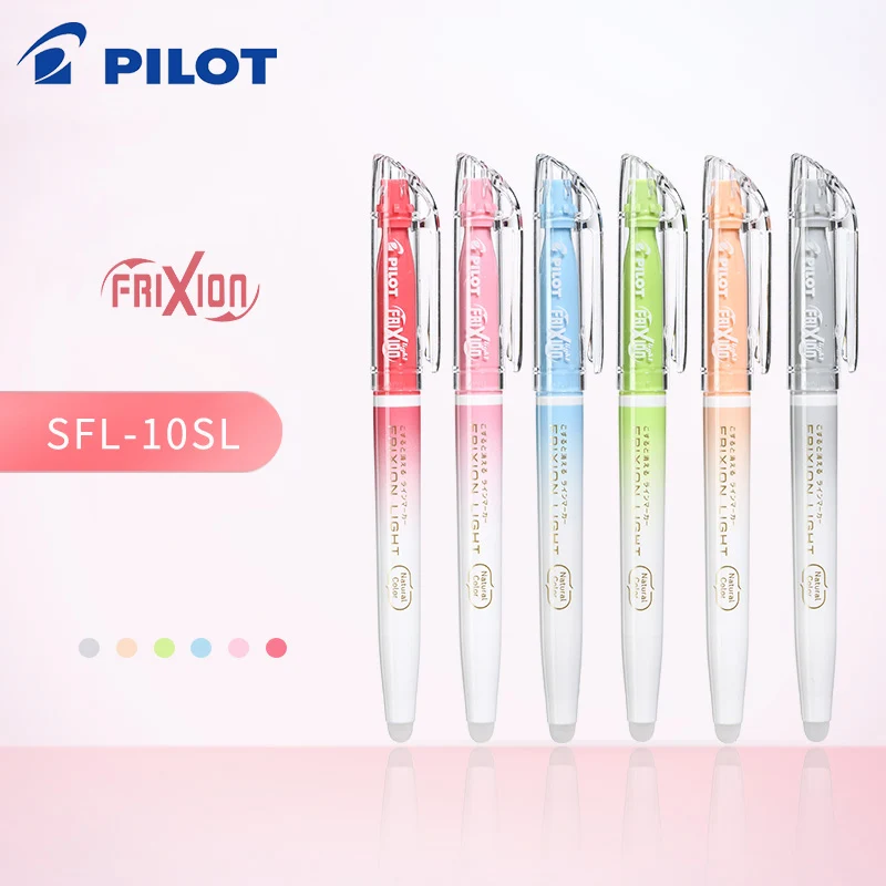 1pcs PILOT  Soft Natural Series Frixion Friction Marker Highlighter SFL-10SL Oblique Head Student with A Key Marker