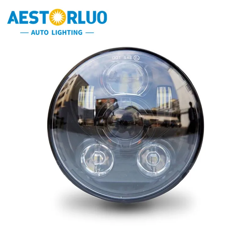 

1pcs Factory Supply 5.75 Inch Projec LED Headlight DRL Round Led Driving Lights Hi/Lo Beam For Harley Davidson Motorcycle 45W