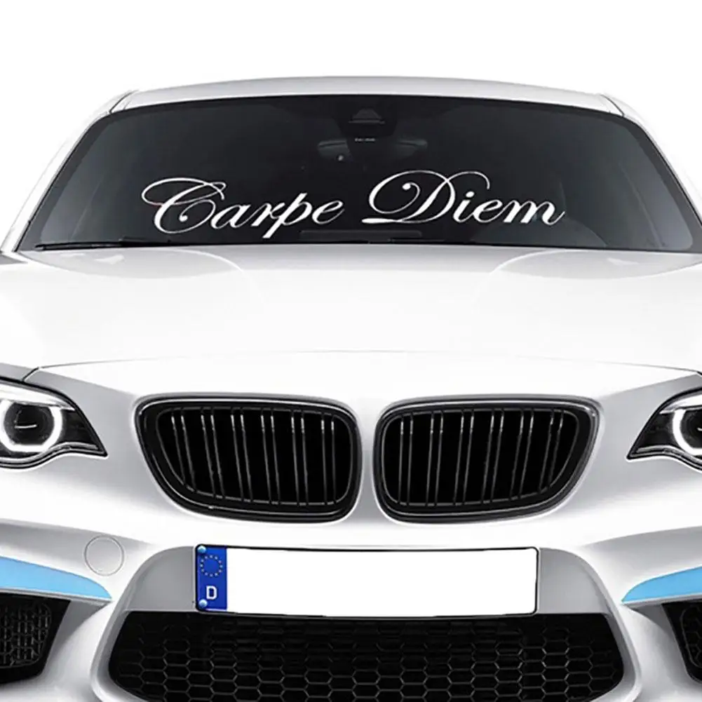 

Stylish Carpe Diem Letters Design Car Vehicle Front Windshield Sticker Decals Decor Words Letter Car Stickers