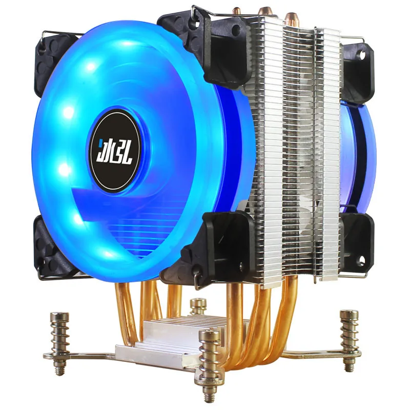 Cpu Fan Heatsink System 4 Heatpipe Cooler 4pin LED RGB Without PWM 12v Cooling Fans For Intel X79 X99 X299 LGA2011 And 2011-V3