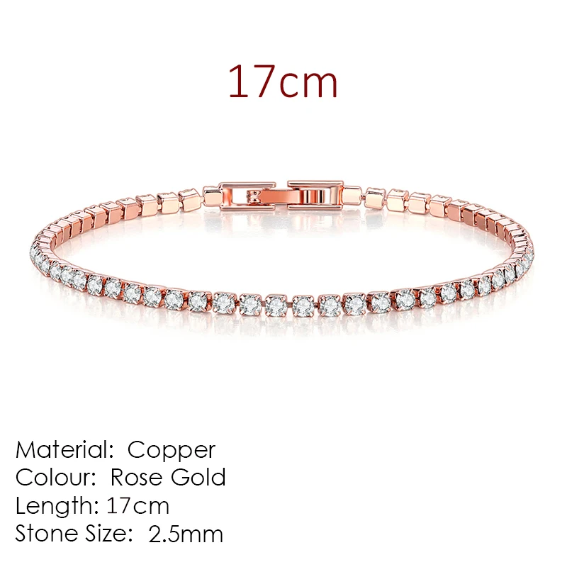 Mode Multicolor Tennis Armband Voor Vrouwen 2.5Mm Zirconia Charm Designer Tennis Chain Mannen Armband Bruiloft Sieraden KC128