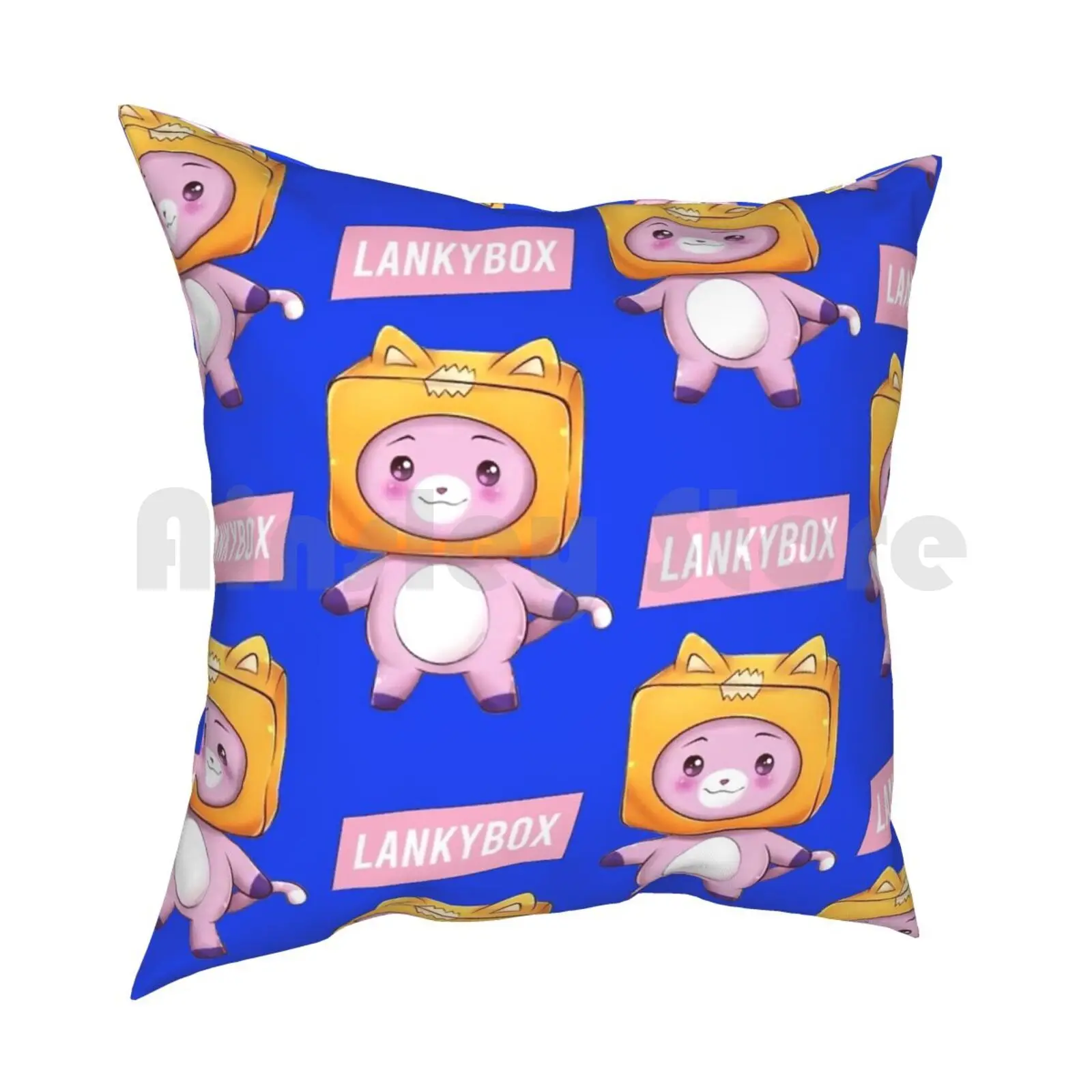 Lankybox Pillow Case Printed Home Soft Throw Pillow Lanky Box 2020 Coved19 Funny Funny Lankybox Lankybox Adopt Me