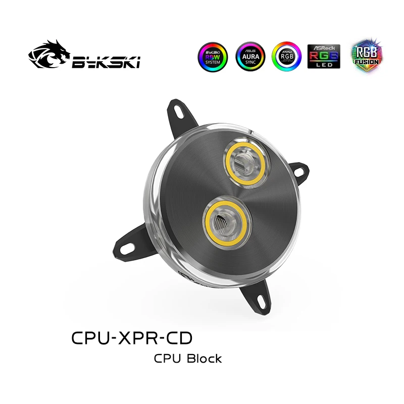 Bykski Processor PC water cooling CPU cooler Water Block for Intel 115X 1366 2011 2066 Black/Silver RBW 5V RGB 12V CPU-XPR-CD