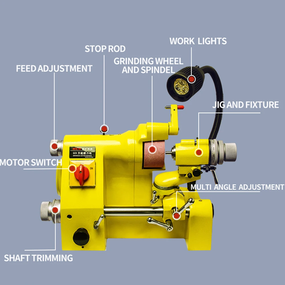 MRCM Universal tool grinder  Universal Multi-functional Cutter Grinder Sharpener For Drill Bits, Lathe Tool And Ball Cutter