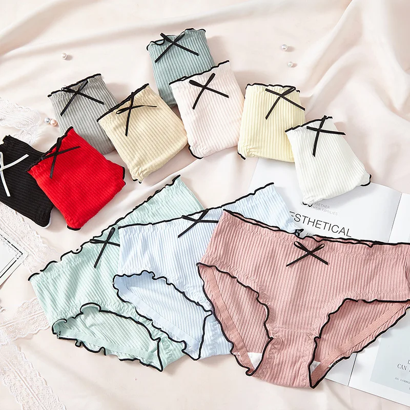 Panties for Woman Cotton underwear women  sexy ingerie female briefs ladies casual girl Bow underpants intimate panty