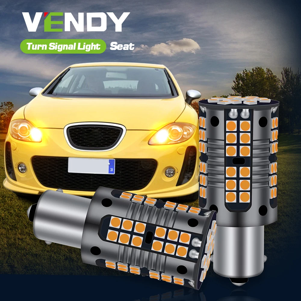 2x LED Turn Signal Light Canbus PY21W BAU15S For Seat Leon 1M 1P Altea XL Arona Exeo 3R Toledo 4 Ibiza MK2 MK3 MK4 MK5 Alhambra