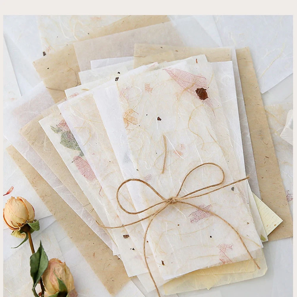 30 Pcs Scrapbooking Tissue Paper Onion Skin Kraft Paper Scrapbook Decoration Special Material Floral Collage DIY Crafts Supplies