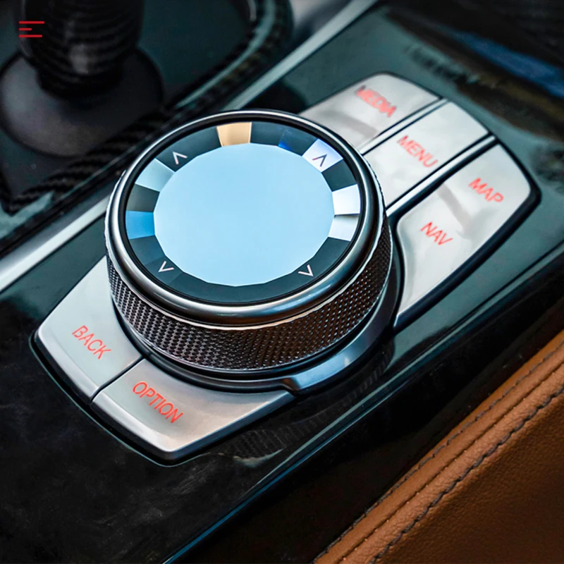 1set For BMW Series 1 F20 E87 E60 E90 F30 F10 E92 E93 E91 F34 F31 F11 E61 F21 E81 Car Multimedia Button Knob Cover M Accessories