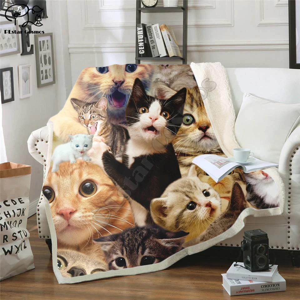 Perez Hilton Taco Cat Fleece Blanket Plush 3d Printed for Adults Sofa Sherpa Fleece Bedspread Wrap Throw Blanket style-1