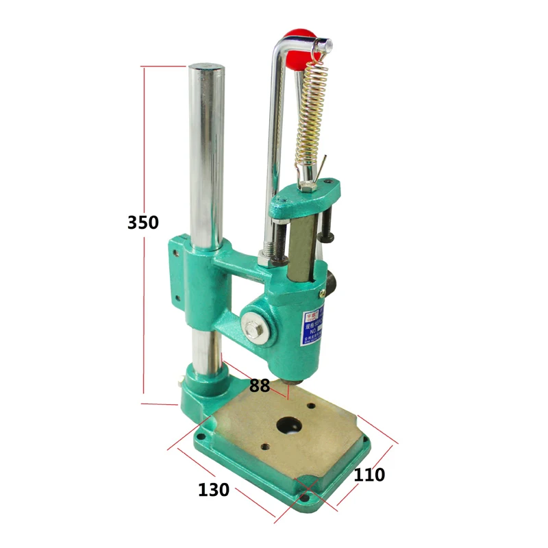 JR-16/JH-16 Hand Press Machine Desktop Round /Square Head Punch Punching Industrial Hand Press Small Manual Press Stroke 57mm