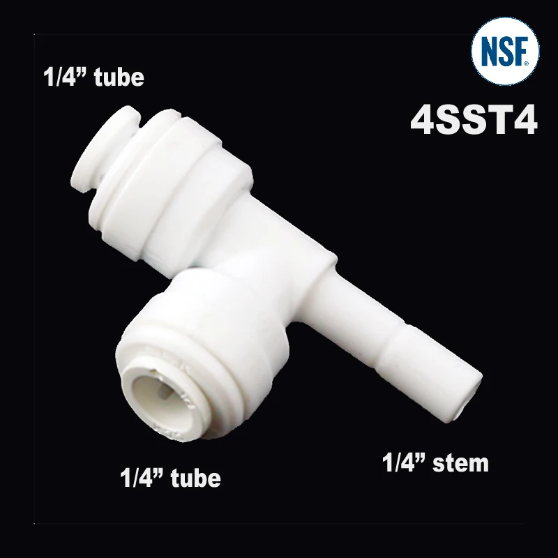 Filtro de água e haste de encaixe de osmose reversa tee 4sst4 6sst6