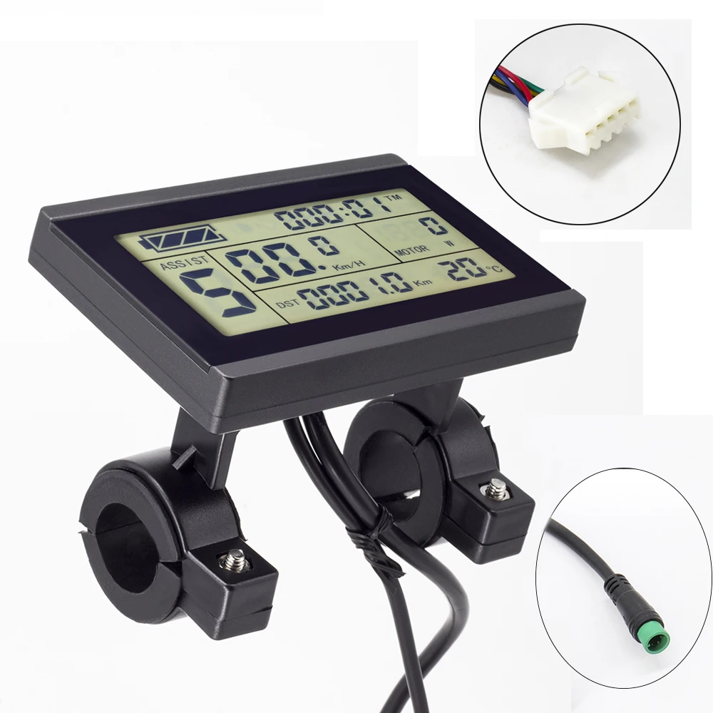 KT LCD3 Display with SM or Waterproof Connector 24V 36V 48V Electric Bike Display For KT Controller