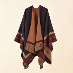 Ethnic Bohemian Geometric Shape Plus Size Gold Cashmere Split Shawl Cloak Infinity Scarf Designer Scarf Women Luxury 2021