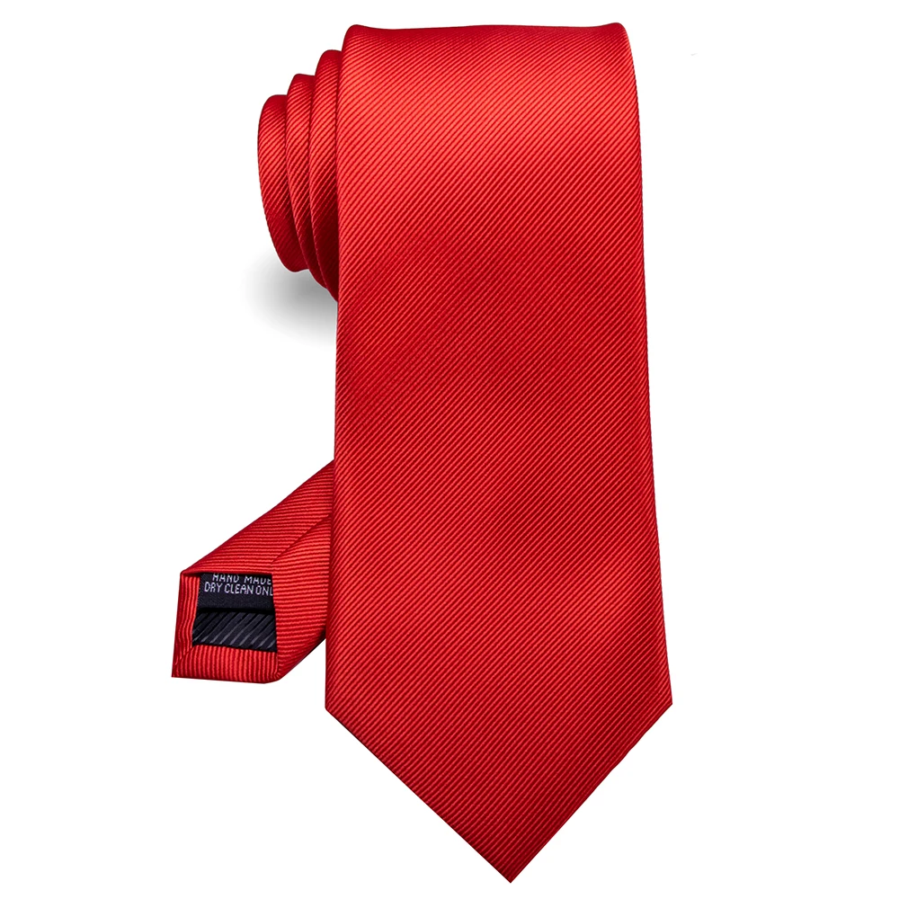 KAMBER Men\'s tie solid color 8cm silk jacquard necktie Green Red Ties For Men formal Business Wedding Accessories Drop Shipping