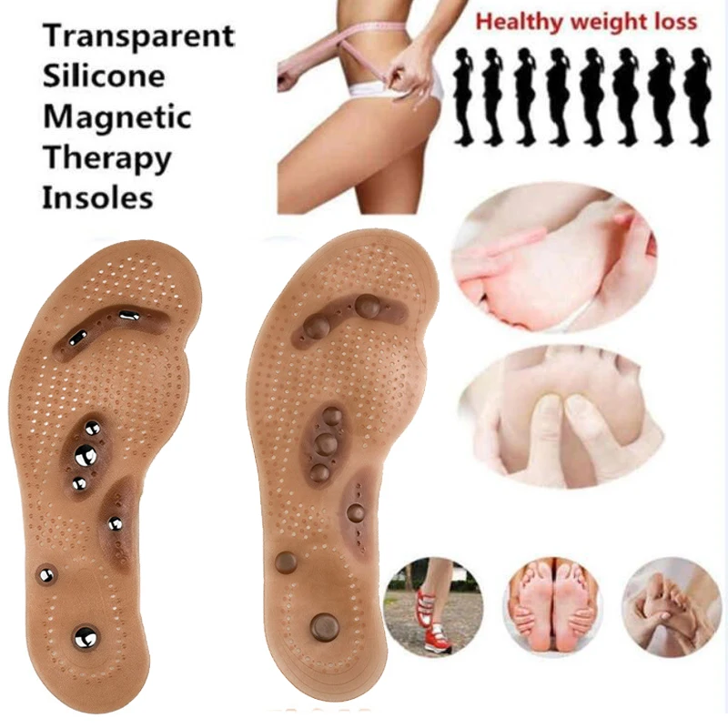 

Body Detox Slimming Magnetic Foot Acupuncture Point Therapy Insole Cushion Massager Brioche Comfort Massage Shoe Pads Therapy