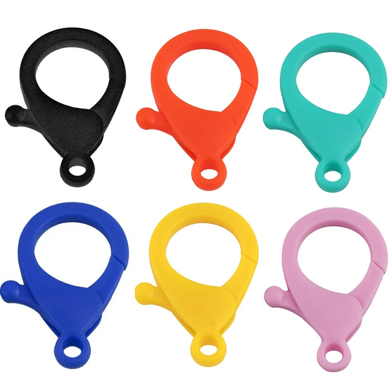 20 stücke mischen Farbe Hummer verschlüsse Schlüssel anhänger Akey chain für DIY Schmuck machen für Anfänger Zubehör DIY Erkenntnisse