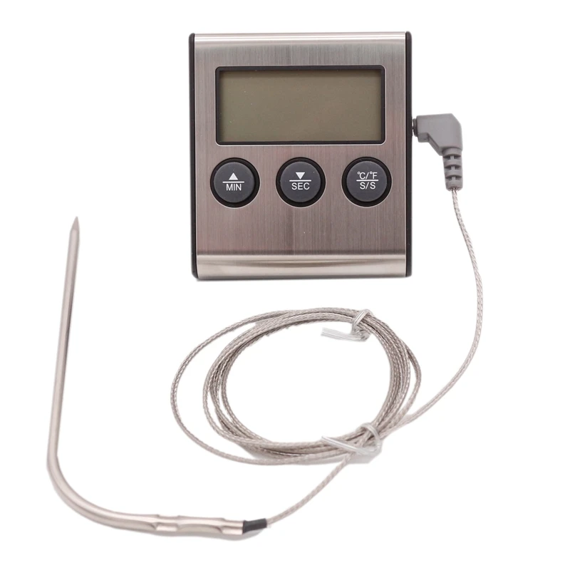 المطبخ الطبخ البيرة تخمير ميزان الحرارة الرقمي المطبخ الرقمي الغذاء الطبخ شواء اللحوم شوكة التحقيق ميزان الحرارة مع الموقت
