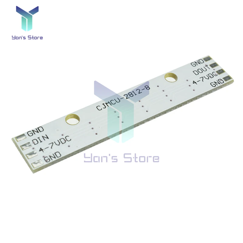 Módulo de Panel de lámpara LED RGB de 8 Bits para Arduino, 8x1Bit, WS2812, WS, 2811, 5050, 5V, 8 Bits, arco iris, luz LED precisa para luces de 8 canales