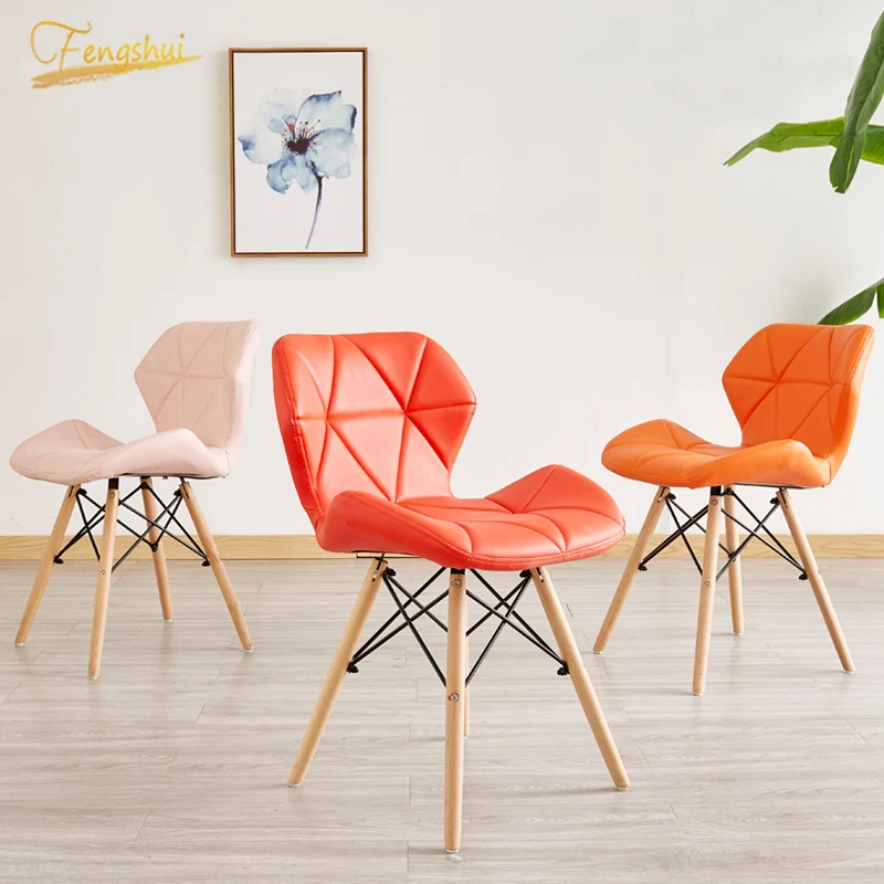 

Nordic Restaurant Chairs Dining Room Modern Iron Office Home Wood Kitchen Dining Chairs for Dining Rooms Home Sofa Vanity Chair