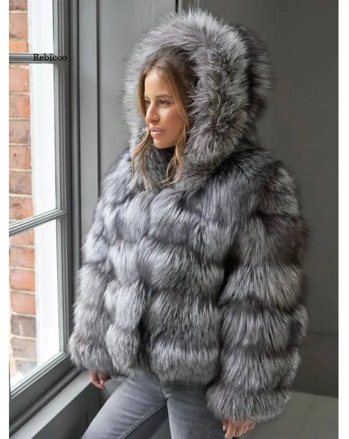 Winter Women High Quality Faux Mink Fur Coat Luxury Long Fur Coat Loose Lapel OverCoat Thick Warm  Female Plush Coats