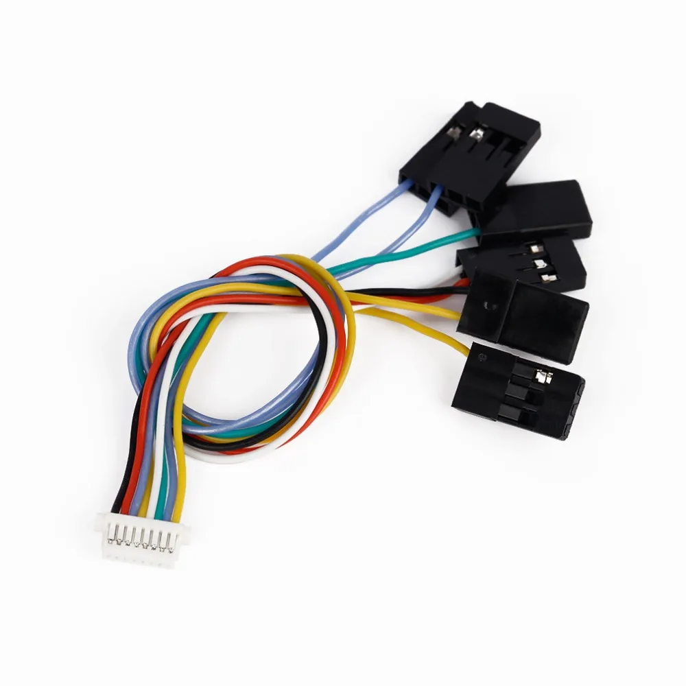 6 in 1 CC3D Flight Controller 8 Pin Connection Cable Set Receiver Port