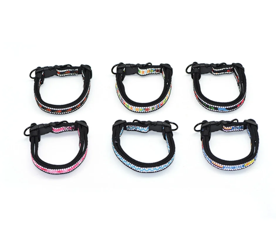 

Nylon reflective printing collar reflective dog collar pet collar dog traction rope cat and dog accessories pet products