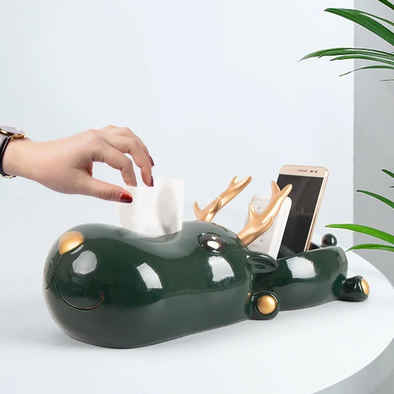 

Nordic tissue box home living room creative cute drawer box multi-function coffee table storage box remote control storage box