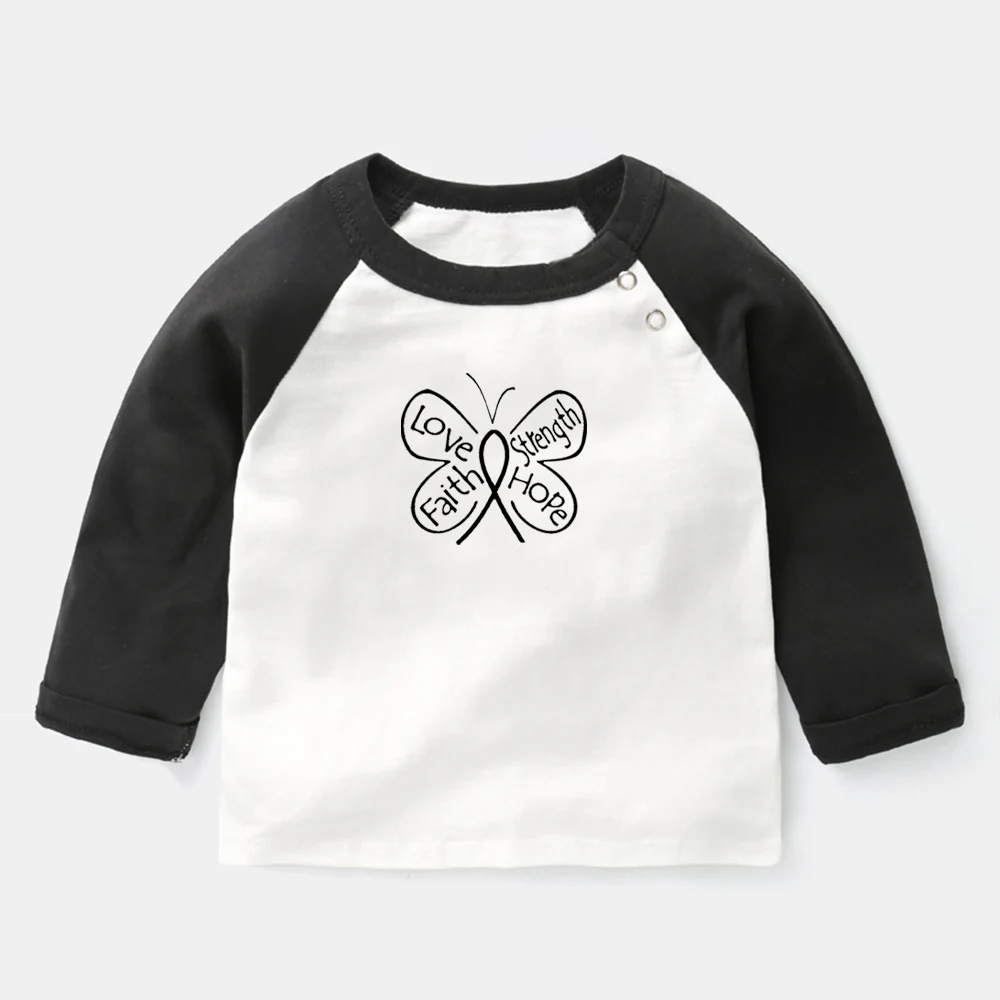 

Love Faith Strength Hope Design Newborn Baby T-shirts Lifes Better at the Beach Printing Raglan Color Long Sleeve Tee Tops