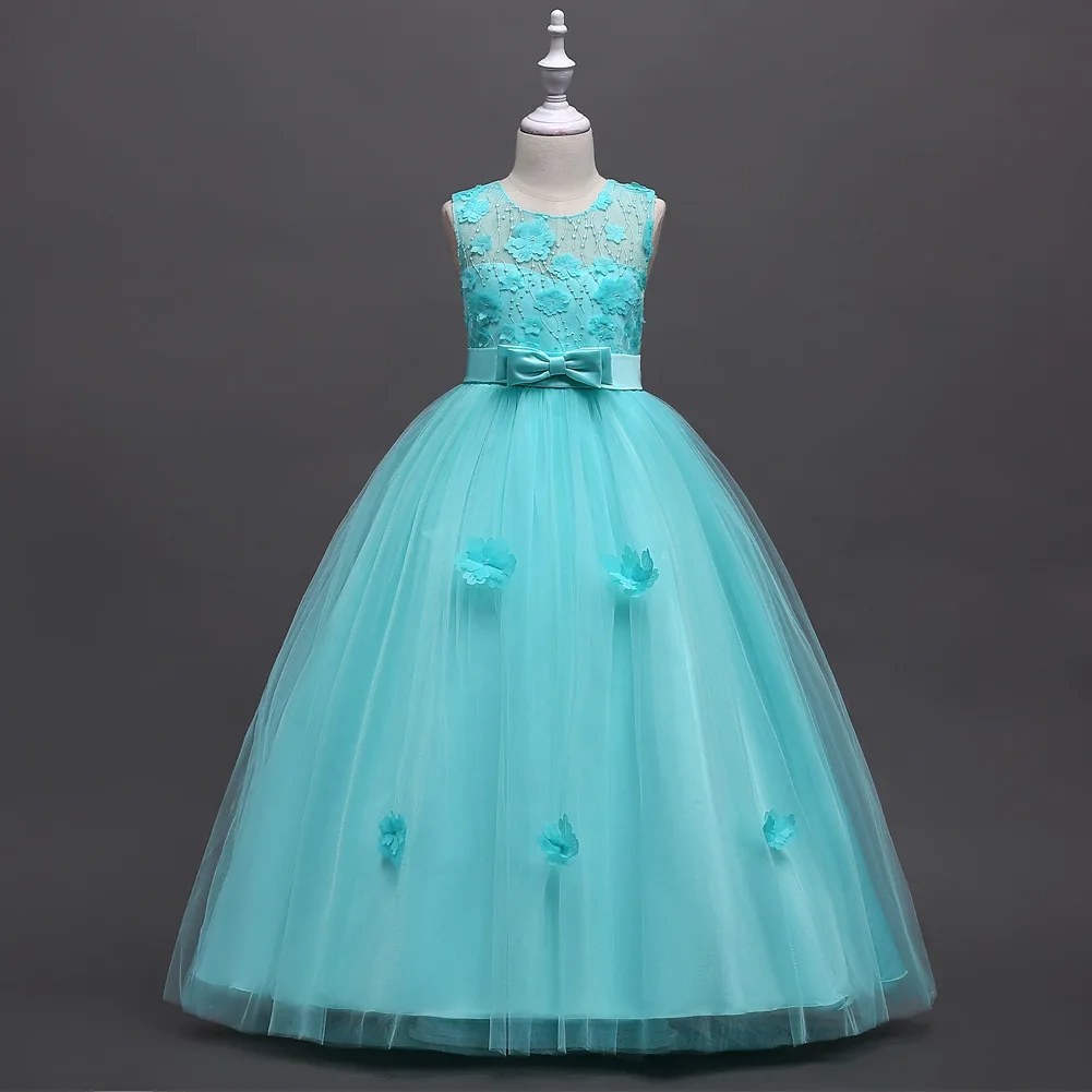 New Baby Girl Ball Gown Dress Children Flower Wedding Dress Kids Anniversary Party Princess Dresses for Girls 8 10 12 Years Old