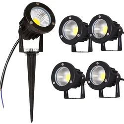 4PCS New Style COB Garden Lawn Lamp 220V 110V 12V Outdoor LED Spike Light 3W 5W 10W Path Landscape Waterproof Spot Bulbs