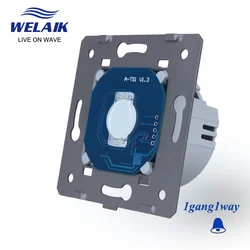WELAIK EU 220V Single wire  Doorbell Reset Wall Touch Switch-DIY Parts 1gang 1way  A911ML