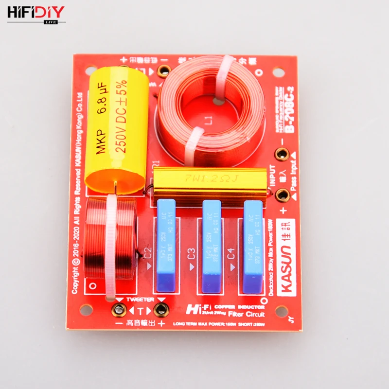 HIFIDIY LIVE 2 Way 2 Unit (tweeter+bass ) Frequency Divider Crossover Filters B-208C Hi-Fi HOME Speaker surround Desktop audio