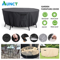 Waterproof Outdoor Round Table Cover Oxford UV Block Garden Furniture Chair Set Dust Cover Protection Patio 420D Heavy Rain Snow