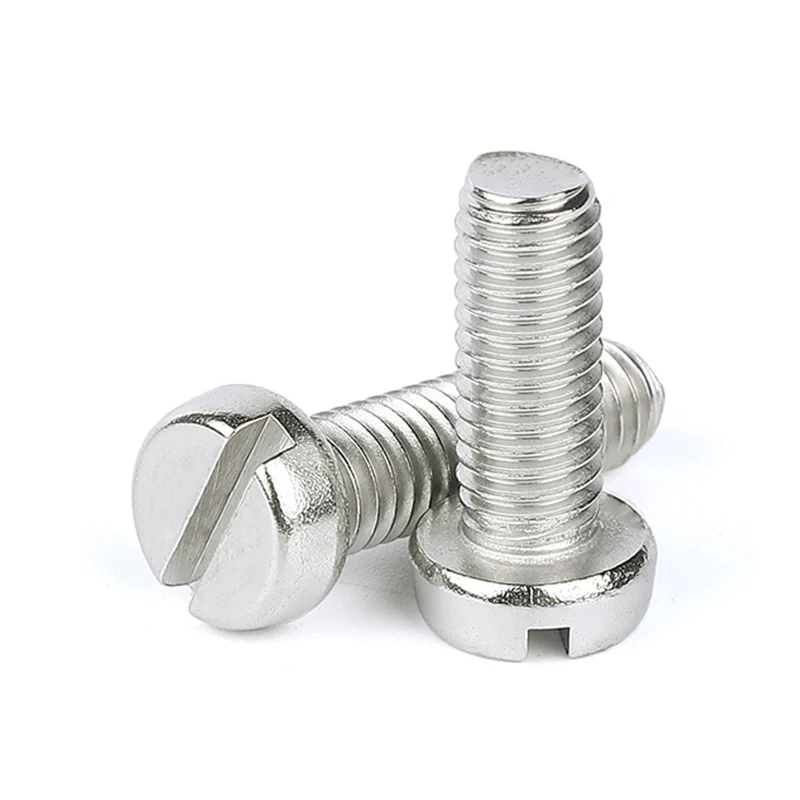 10pcs/lot M1.6 M2 M2.5 M3 M4 M5 M6 304 A2-70 stainless steel GB65 Slotted Cap Head Slot Column Round Cheese Head Screw Bolt