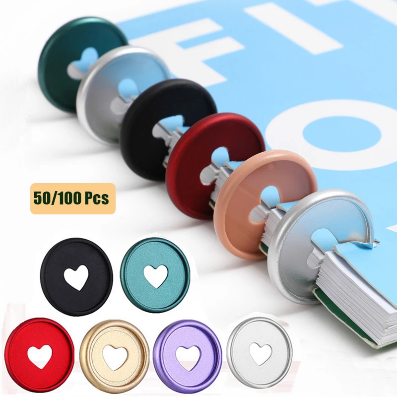 50/100 Chiếc Mờ Trái Tim Chất Kết Dính Đĩa Cho Máy Tính Xách Tay 24Mm Diy Nhà Quy Hoạch Đĩa Rời Lá Nấm Chất Kết Dính Nhẫn Thêu Sò a20-S7