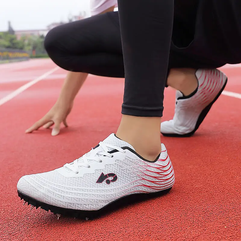 Zapatillas de deporte con pinchos para hombre y mujer, zapatos deportivos ligeros para correr, entrenamiento de carreras, talla grande 36-45