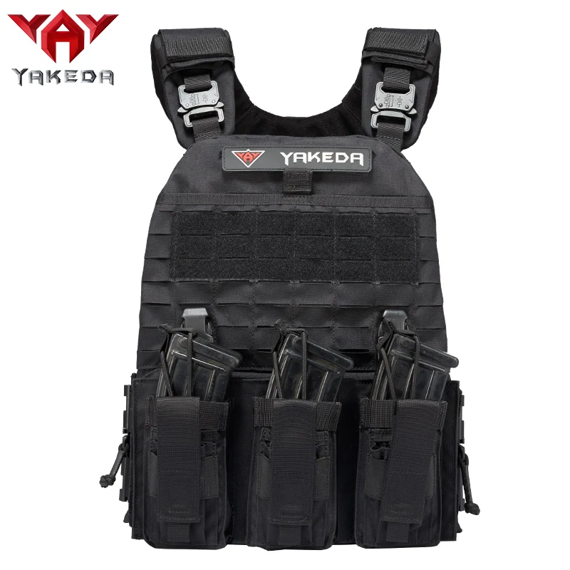 YAKEDA quick release lightweight military molle modular soft hard armor tactical plate carrier vest with cummerbund pouches