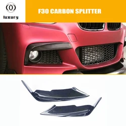 Mad 스타일 탄소 섬유 앞 범퍼 상단 측면 스플리터 앞치마, BMW F30 F31 320 328 330 335 340 M 패키지 2012 - 2019