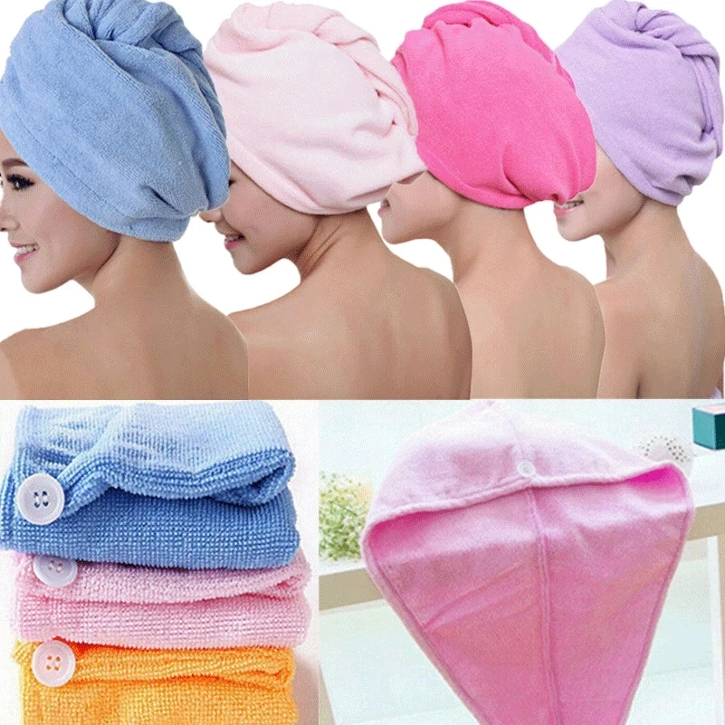 Asciugamano da nuoto cappello per capelli ad asciugatura rapida cappello per asciugamano assorbente turbante avvolgere cappello da doccia morbido