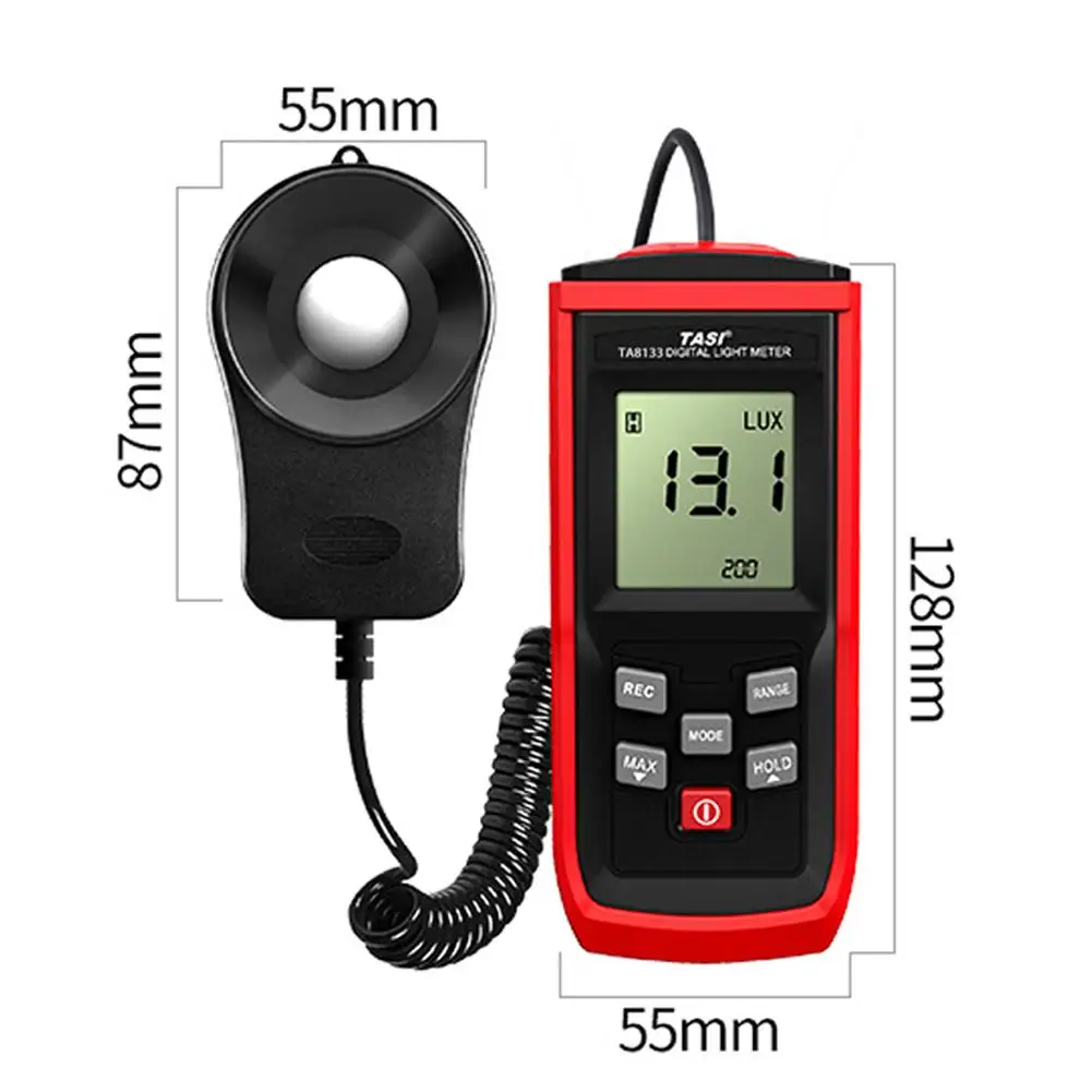 Digital Lux Meter Split Type 50 Data Storage Photometer Measurement Tool With Wide Measurement Range