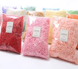 50/100g Colorful Shred Crinkle Paper Raffia Shredded Tissue Paper Gift Box Filling Material DIY Wedding Party Packaging Decor