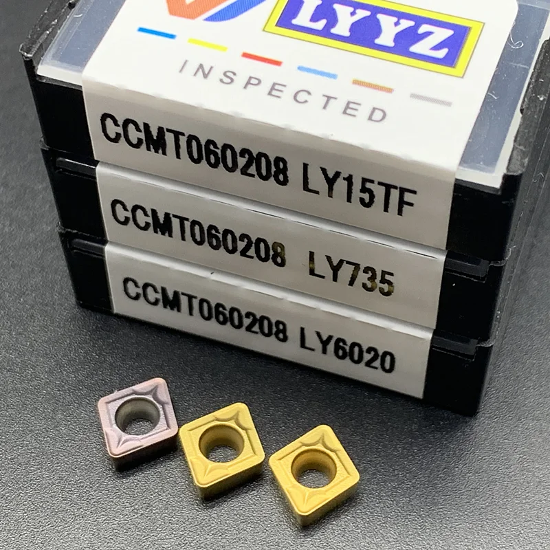 CCMT060204/08 LY15TF/LY735/LY6020 Externe Drehen Werkzeuge Hartmetall einfügen Drehmaschine cutter Werkzeug drehen einfügen