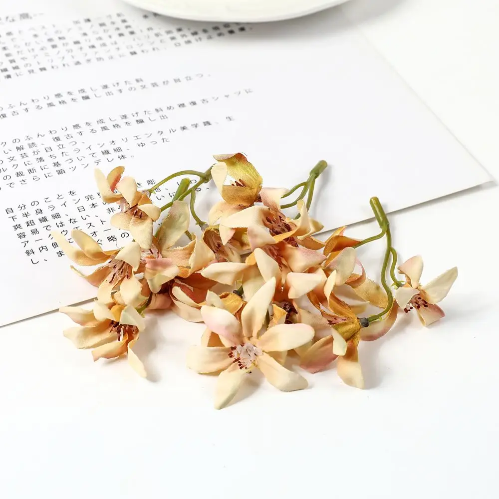 20PCs Seide Künstliche Orchidee Blumen Kopf Gefälschte Blumen Für Home Zimmer Hochzeit Dekoration DIY Vasen Girlande Geschenke Zubehör – Detail 16