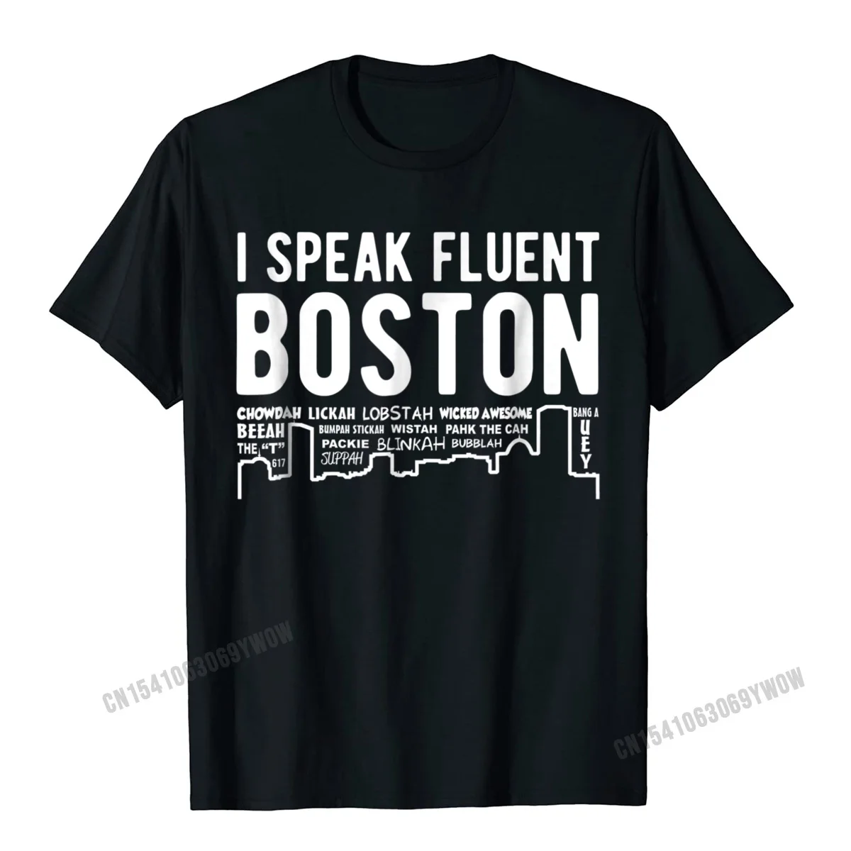 I Speak Fluent Boston-Camiseta divertida de Boston Accent, camisetas informales para hombres, camisetas de algodón, camisetas informales